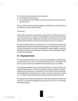 9
d) Los hechos en que el actor funde su petición.
e) Los fundamentos de derecho.
f)
Las copias para correr traslado, tanto d