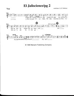 Yoz
El Jalisciencelpg2
son/trans. 
L.G. Sobnno
or€u -1lo - so dele-llosf e- st6,
como/61 que 
na-ci6?enTe -
y me voy por O -