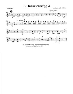 Violin 2
6
El Jalisciencelpg2
O 1999 Mariachi Publishing 
Company
www. mariachipublishing.com
son/trans. 
L.G. Sobrino
con la