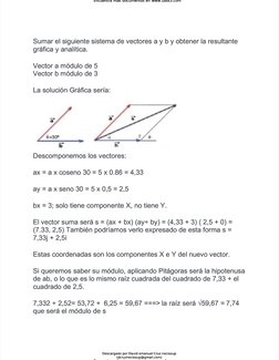 Ejercicios Resueltos: Suma y Resta de Vectores | PDF | Vector ...