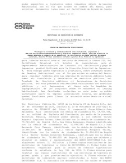 poder  especifico  a  locatarios  sobre  inmuebles  objeto  de Leasing
Habitacional  con  el  fin  que  actúen  en  nombre  d