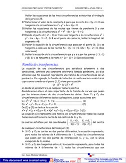 COLEGIO PRIVADO “PETER NORTON”                     GEOMETRÍA ANALITICA
Lic. Juan Medina Mendoza
10
Hallar las ecuaciones de l