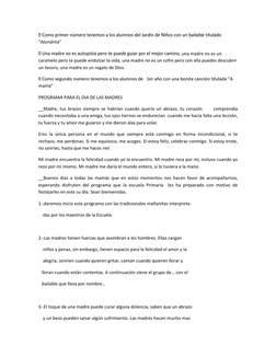 Programa para el Día de las Madres | PDF | Amor | Religión y creencia