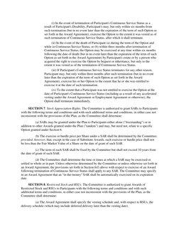 (i) In the event of termination of Participant's Continuous Service Status as a 
result of Participant's Disability, Particip