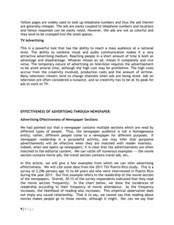 9 | P a g e  
 
Yellow pages are widely used to look up telephone numbers and thus the ads therein 
are generally cheaper