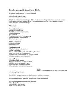 Step-by-Step IDOC Processing in SAP | PDF | Electronic Data Interchange ...