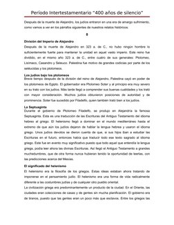 Período Intertestamentario “400 años de silencio”
Después de la muerte de Alejandro, los judíos entraron en una era de amargo