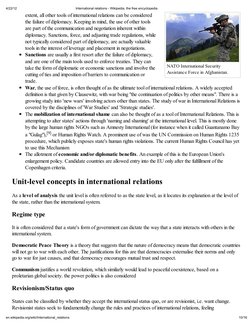 4/22/12
International relations - Wikipedia, the free encyclopedia
10/16
en.wikipedia.org/wiki/International_relations
NATO I