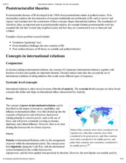 4/22/12
International relations - Wikipedia, the free encyclopedia
8/16
en.wikipedia.org/wiki/International_relations
Darkest