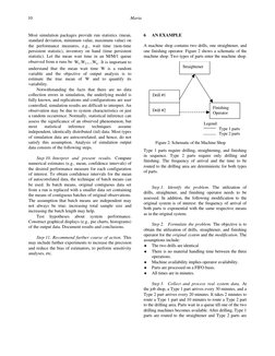 Most simulation packages provide run statistics (mean,
standard deviation, minimum value, maximum value) on
the performance m