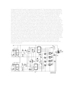 is triggered first and it results in triggering of monostable IC1. The short output pulse immediately 
charges up capacitor C