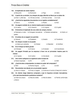 Principios Básicos de Contabilidad
 
 
Instituto Privado  “Saint Exupéry”                            Prof.  Cristina M. Verga