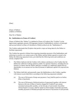 [Date]
[Name of Debtor]
[Address of Debtor]
Dear Sir or Madam:
Re:  Indebtedness to [Name of Creditor]
[Name of Debtor] (the