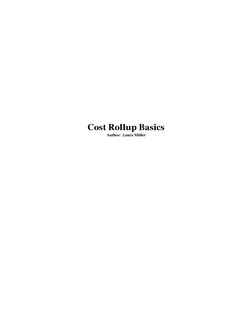 Cost Rollup Process Overview | PDF | Parameter (Computer Programming ...