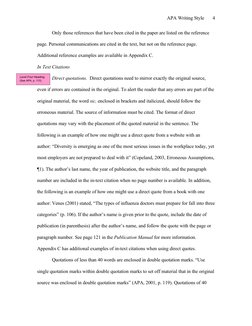 APA Writing Style 
Only th