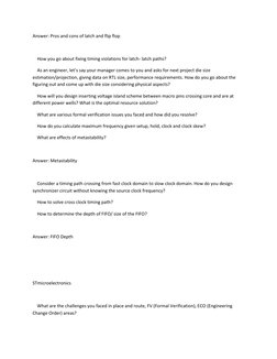 The Complete Physical Design Interview Guide.pdf Physical Design Interview Questions | PDF | Field Effect Transistor ...