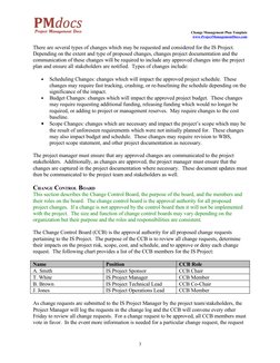 Project Change Management Plan Template | PDF | Change Management ...