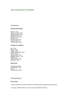 Una receta de Arturo Fernández 
Programa: Si camina, corre o vuela 
Cantidad: 4 porciones  
Dificultad: Muy fácil 
Estación: