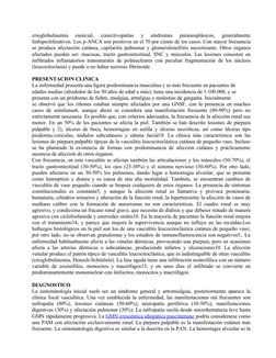 crioglobulinemia  esencial,  conectivopatías  y  síndromes  paraneoplásicos,  generalmente 
linfoproliferativos. Los p-ANCA s