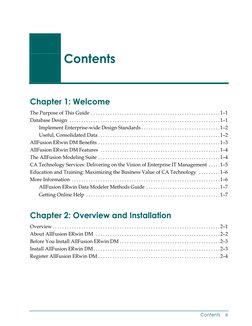 Contents
Chapter 1: Welcome
The Purpose of This Guide ......................................................1–1
Dat