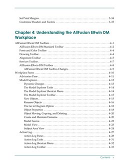 Set Print Margins ......................................................... 3–34
Customize Headers and Footers ..........