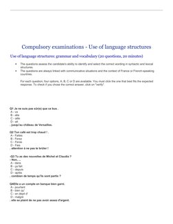 Tcf Questions TCF Exam Structure and Sample Questions | PDF | Test (Assessment ...