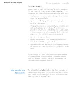 Microsoft Expression Web 4 Lesson Plans | PDF | Websites | Web Page