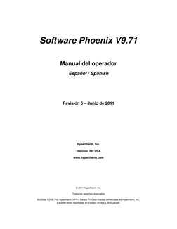 Software Phoenix V9.71 
 
Manual del operador 
Español / Spanish 
 
 
Revisión 5 – Junio de 2011 
 
 
 
 
 
Hypertherm, Inc