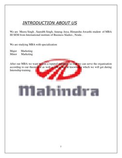 7 
 
 
          INTRODUCTION ABOUT US 
 
We are  Meera Singh , Saurabh Singh, Anurag Arya, Himanshu Awasthi student  of MB