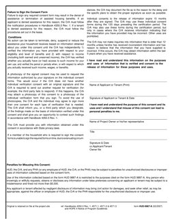 HUD 9887/A Consent Form Package | PDF | Section 8 (Housing ...