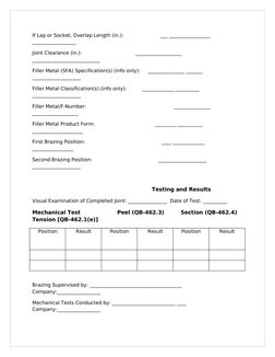 Brazing Procedure Specification Document | PDF