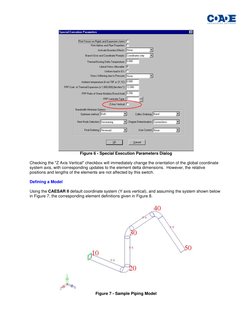 Figure 6 - Special Execution Parameters Dialog 
 
Checking the "Z Axis Vertical" checkbox will immediately change the orien