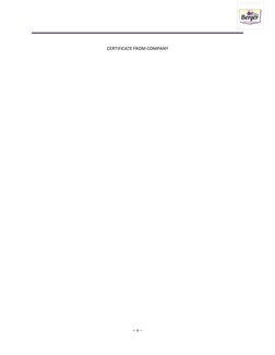 ~ 4 ~
CERTIFICATE FROM COMPANY