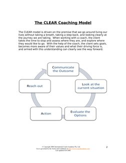 Coaching Model: CLEAR Model | PDF | Applied Psychology | Epistemology