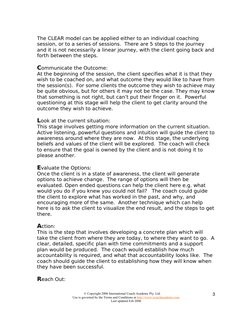 Clear Model Example Coaching Model: CLEAR Model | PDF | Applied Psychology | Epistemology
