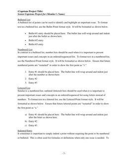 Capstone Project Formatting Guide | PDF | Paragraph | Abstract (Summary)