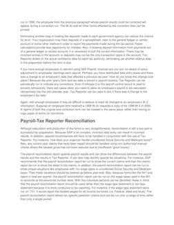 run in 1999, the employee from the previous paragraph whose payroll results could be corrected will 
appear during a correcti