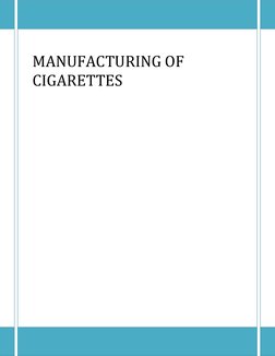 cigarette manufacturing process pdf Overview | | Cigarette 12.4 Emissions from tobacco products