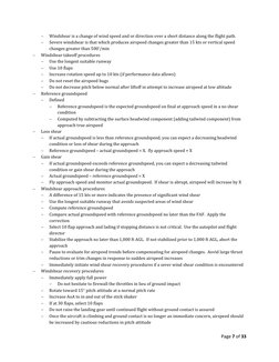 Page 7 of 33 
 
 
Windshear is a change of wind speed and or direction over a short distance along the flight path. 
 
Seve