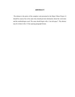 Minor Project Report Format for B.Tech | PDF | Computers