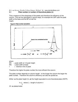 R.A. van Iterson  Drenthe College Emmen  Holland   for   www.standardbase.com 
3.1 
 
Plate number or number of theoretical p