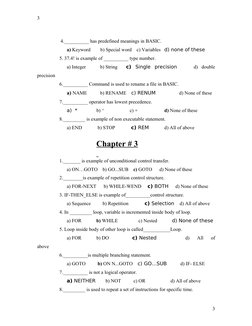 Class 10 Computer Science MCQs Guide | PDF | Subroutine | Control Flow