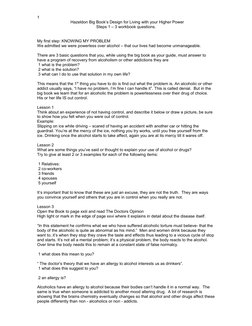 Step One Powerlessness Worksheet.pdf Step 1: Powerlessness Over Alcohol | PDF | The Big Book (Alcoholics ...