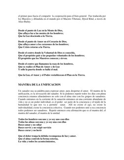 el primer paso hacia el compartir  la cooperación para el bien general.  Fue traducida por 
los Maestros y difundida en el mu