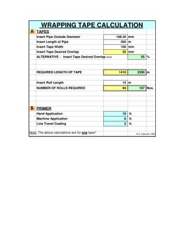 Wrapping Material Calculation Pipe Wrapping Tape Calculation Guide | PDF | Industrial Processes ...