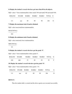Student Marklist Table Creation | PDF | Table (Database) | Data Model