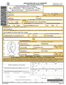 4.  Place of Birth  (City & State if in the U.S., or City & Country as it is presently known.)
APPLICATION FOR A U.S. PASSPOR