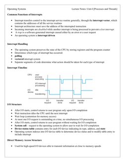 Operating Systems 
                           Lecture Notes: Unit-I [Processes and Threads]
Common Functions of Interrupts
•