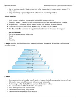 Operating Systems 
                           Lecture Notes: Unit-I [Processes and Threads]
•
Device controller transfers blo