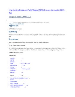 oops in Images High Quality Grahic Create OOPS ALV in 7 Steps | PDF | Method (Computer Programming ...
